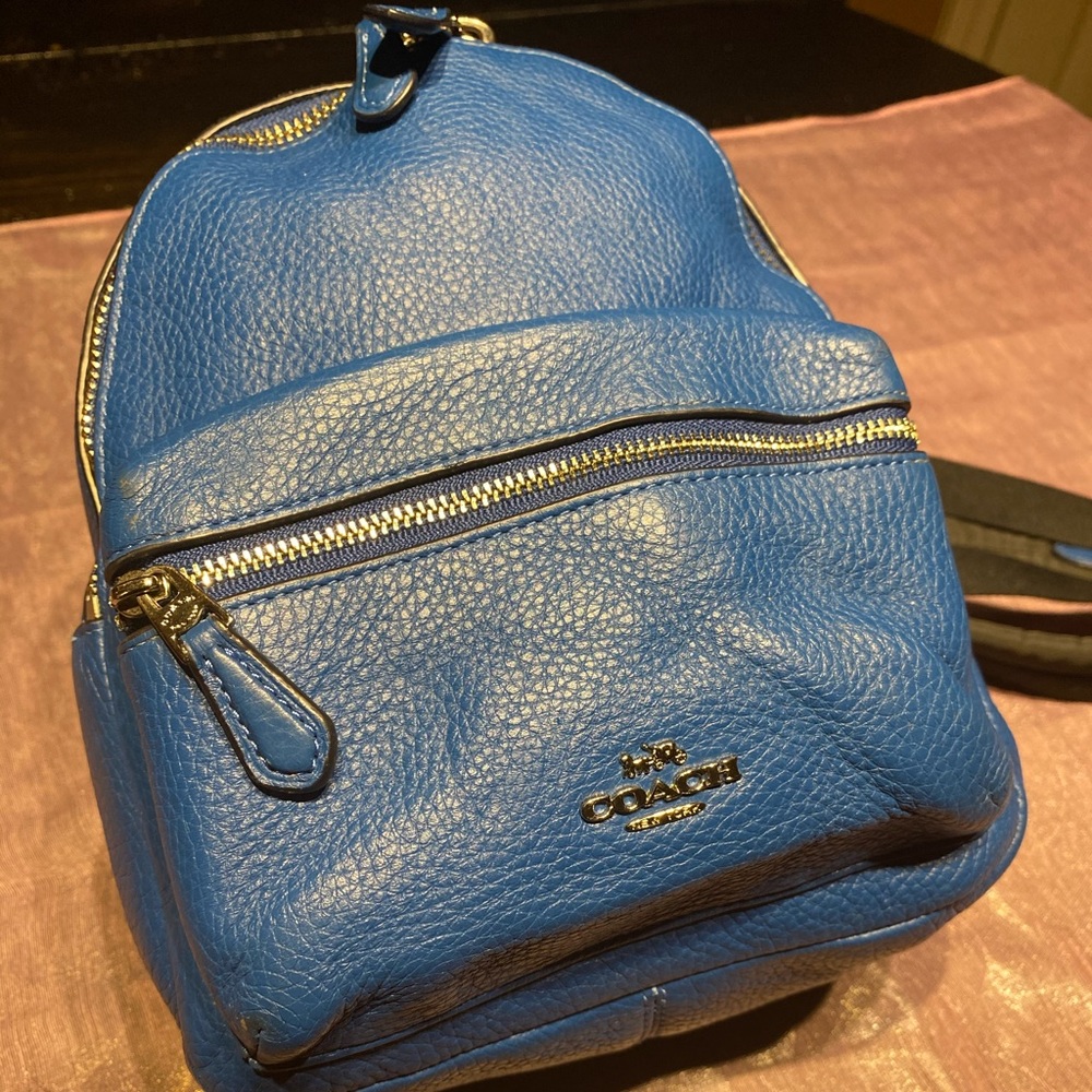 Royal Blue Coach Backpack